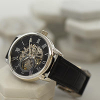 Thumbnail for Luxury Men's Openwork Timepiece with Custom Artwork and Personalized Message Card