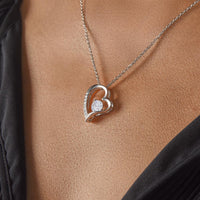 Thumbnail for Forever Love Women's Necklace with Custom Artwork and Personalized Message Card (Golden Glow & Silver Radiance)