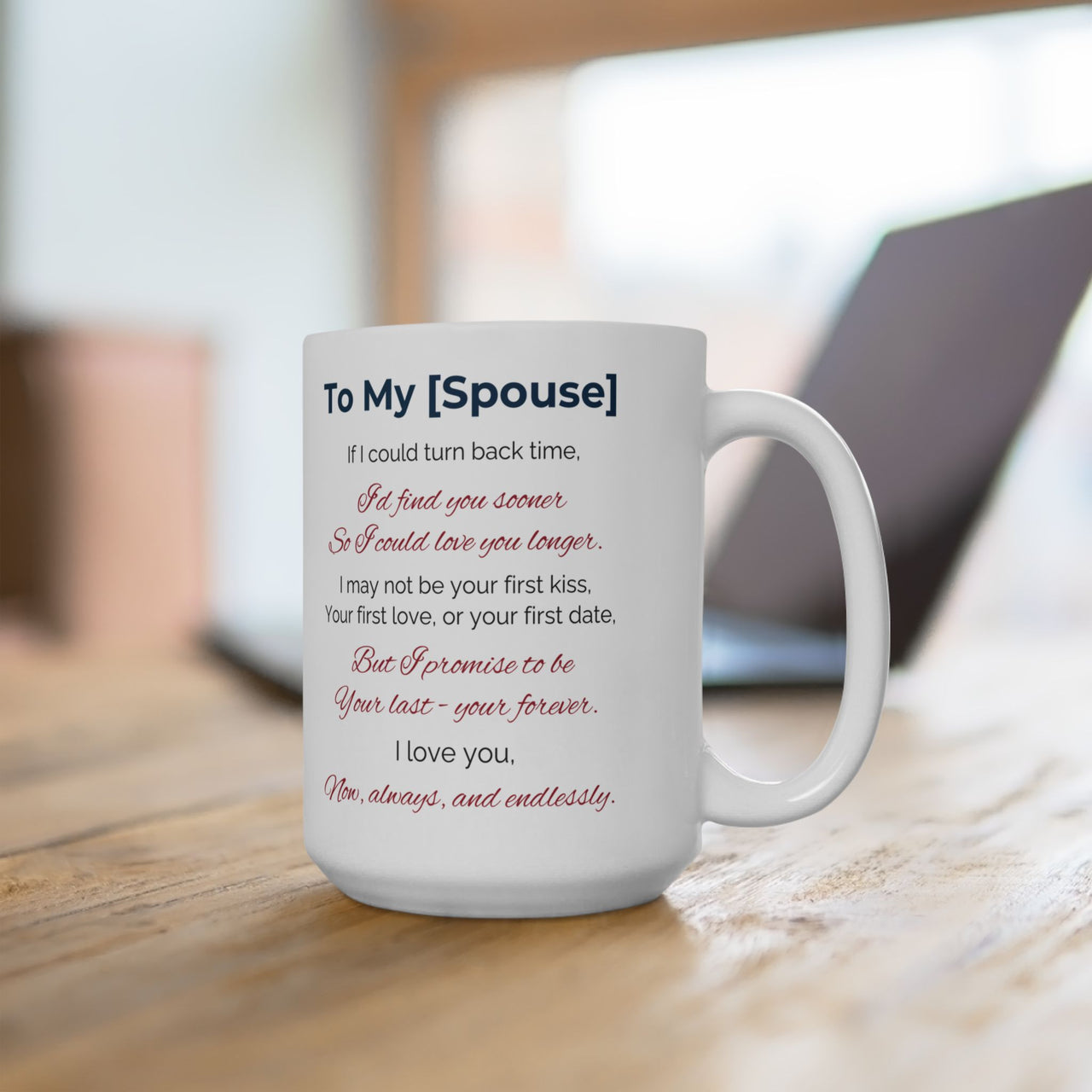 Forever Together Personalized Husband and Wife Gift Mug – A Daily Reminder to your Spouse of Your Love Story