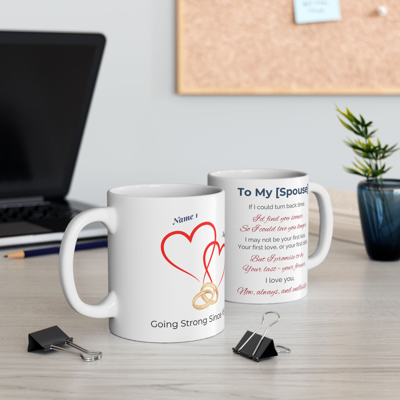 Forever Together Personalized Husband and Wife Gift Mug – A Daily Reminder to your Spouse of Your Love Story