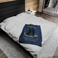 Thumbnail for Personalized Velveteen Plush Blanket – For Sisters or Besties with Personalized Names and Stunning Celestial Design