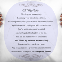 Thumbnail for Beautiful Decorative Pillow for Wife – Romantic Text and Elegant Design