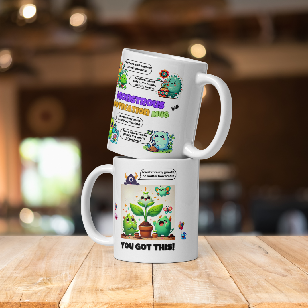 Monster Gardening Squad Motivation Mug – Whimsical Affirmations for Growth and Nurturing for All Ages