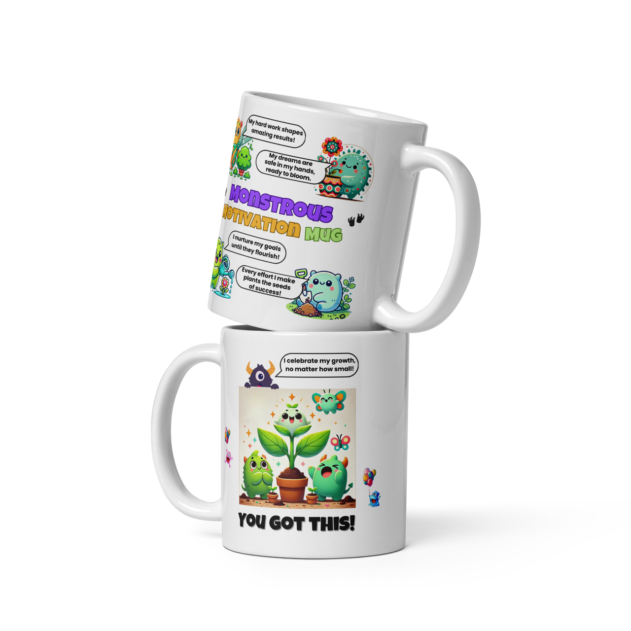 Monster Gardening Squad Motivation Mug – Whimsical Affirmations for Growth and Nurturing for All Ages