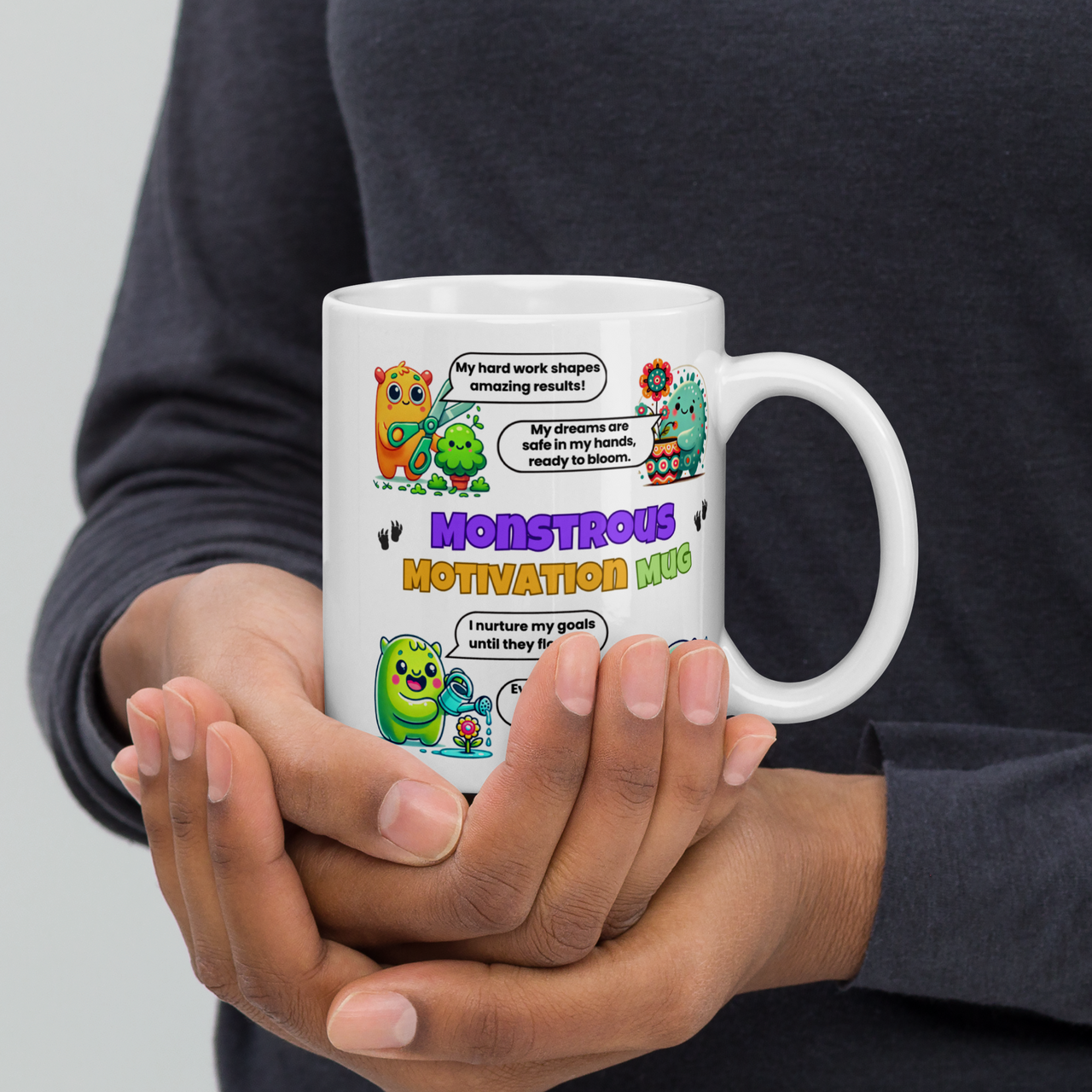 Monster Gardening Squad Motivation Mug – Whimsical Affirmations for Growth and Nurturing for All Ages