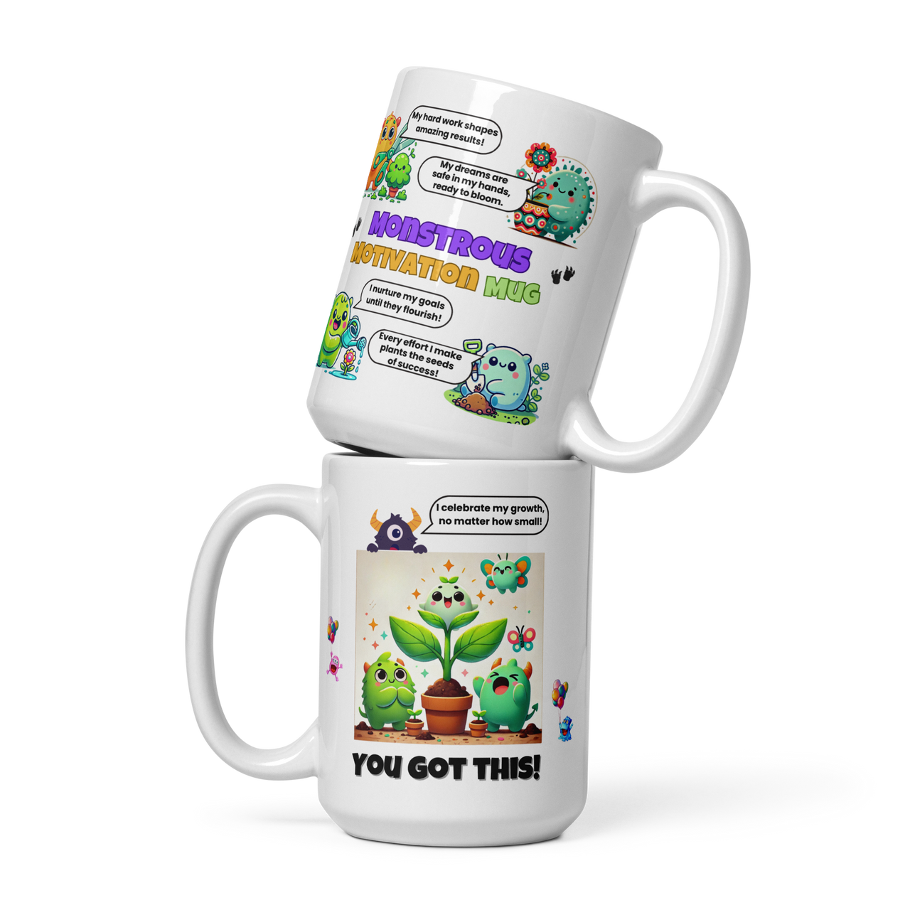 Monster Gardening Squad Motivation Mug – Whimsical Affirmations for Growth and Nurturing for All Ages