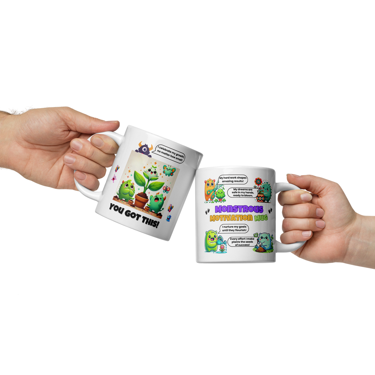 Monster Gardening Squad Motivation Mug – Whimsical Affirmations for Growth and Nurturing for All Ages