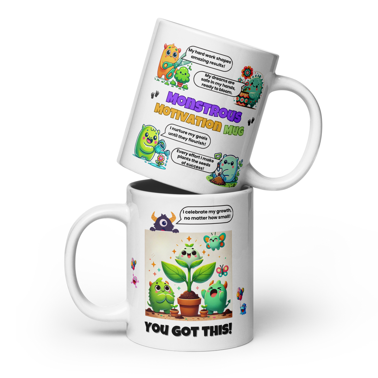 Monster Gardening Squad Motivation Mug – Whimsical Affirmations for Growth and Nurturing for All Ages